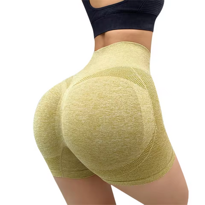 High Waist Women’s Yoga Shorts – Push Up Biker Style Fitness & Workout Pants