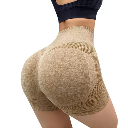High Waist Women’s Yoga Shorts – Push Up Biker Style Fitness & Workout Pants