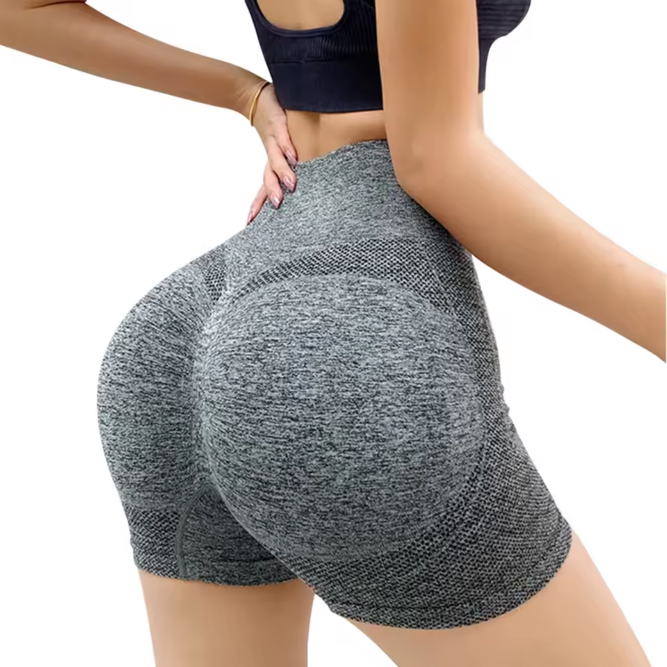 High Waist Women’s Yoga Shorts – Push Up Biker Style Fitness & Workout Pants